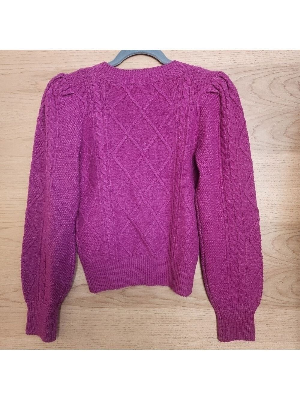PINK ROSE VIOLET MAGNETA LIGHTWEIGHT SQUARE NECK SWEATER NWT - Picture 10 of 11